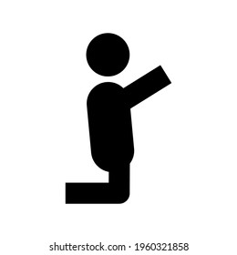 pray icon or logo isolated sign symbol vector illustration - high quality black style vector icons

