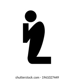 icono de rezar o logotipo símbolo de señas aislado ilustración vectorial de alta calidad estilo negro iconos vectores
