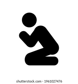 pray icon or logo isolated sign symbol vector illustration - high quality black style vector icons
