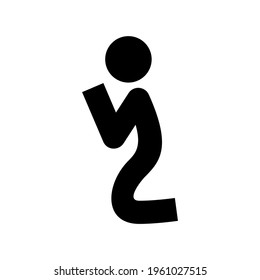 pray icon or logo isolated sign symbol vector illustration - high quality black style vector icons
