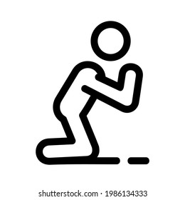 pray icon or logo isolated sign symbol vector illustration - high quality black style vector icons
