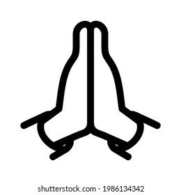 icono de rezar o logotipo símbolo de señas aislado ilustración vectorial de alta calidad estilo negro iconos vectores
