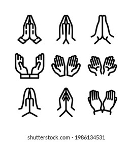 pray icon or logo isolated sign symbol vector illustration - Collection of high quality black style vector icons
