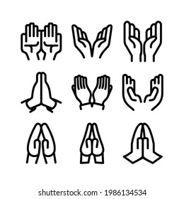 pray icon or logo isolated sign symbol vector illustration - Collection of high quality black style vector icons
