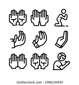 pray icon or logo isolated sign symbol vector illustration - Collection of high quality black style vector icons
