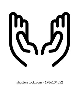 pray icon or logo isolated sign symbol vector illustration - high quality black style vector icons
