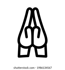 pray icon or logo isolated sign symbol vector illustration - high quality black style vector icons
