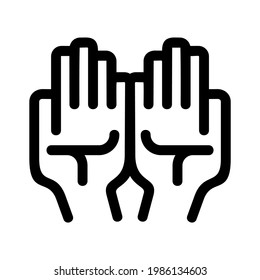 pray icon or logo isolated sign symbol vector illustration - high quality black style vector icons
