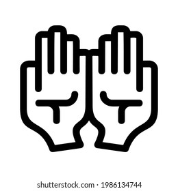 icono de rezar o logotipo símbolo de señas aislado ilustración vectorial de alta calidad estilo negro iconos vectores
