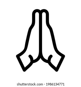 pray icon or logo isolated sign symbol vector illustration - high quality black style vector icons
