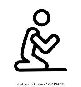 pray icon or logo isolated sign symbol vector illustration - high quality black style vector icons
