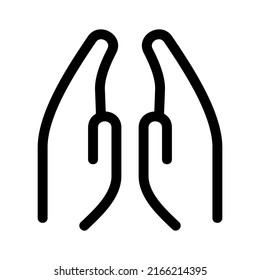 pray icon or logo isolated sign symbol vector illustration - high quality black style vector icons
