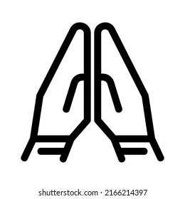 pray icon or logo isolated sign symbol vector illustration - high quality black style vector icons
