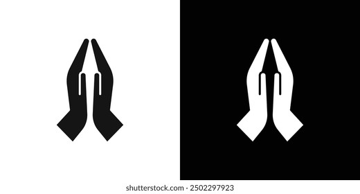 Pray icon logo set vector