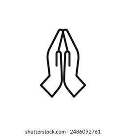 Pray icon logo sign vector outline