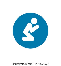 Pray icon from Man Poses Set. Trendy for graphic design, logo, Web site, social media, UI, mobile app, EPS10