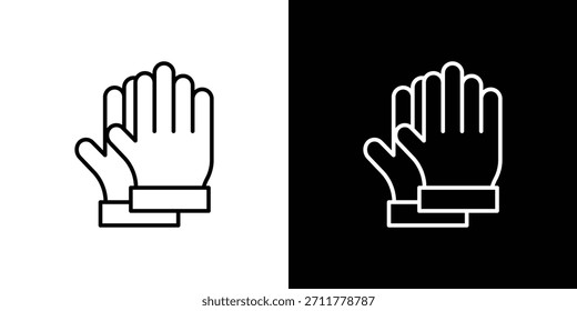 Pray icon outline. Vector isolated pictogram for web