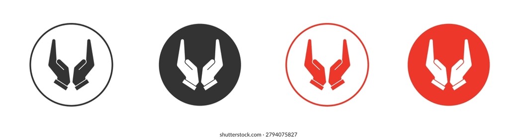 Pray icon set multiple style collection