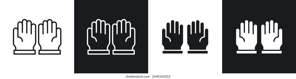 Pray icon set. Vector symbols in black and white colors.