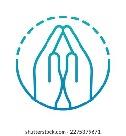 Pray icon. sign for mobile concept and web design. vector illustration