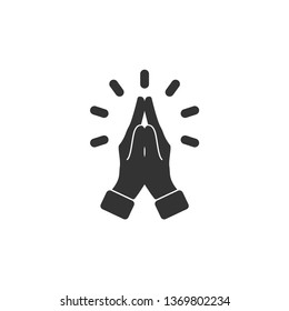 Pray icon in simple design