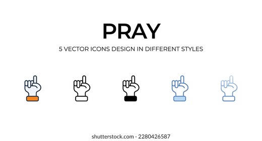Icono de rezar. Adecuado para diseño de páginas Web, aplicaciones móviles, UI, UX y GUI.