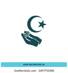 Pray icon symbol design element vector eps 10