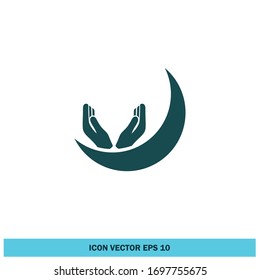 Pray icon symbol design element vector eps 10