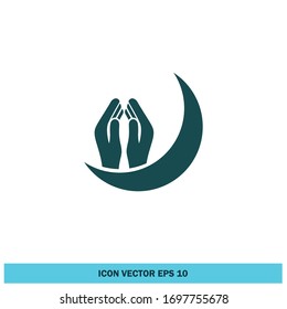 Pray icon symbol design element vector eps 10