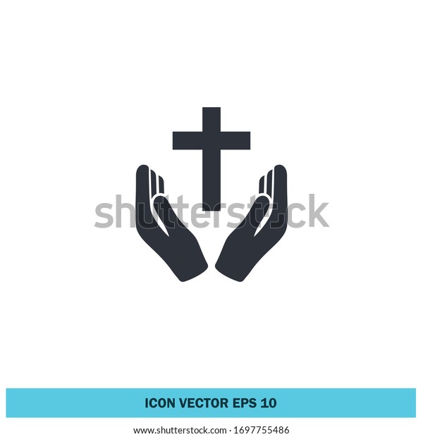 Pray Icon Symbol Design Element Vector Stock Vector (Royalty Free ...