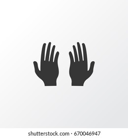 Pray Icon Symbol. Premium Quality Isolated Palm Element In Trendy Style.