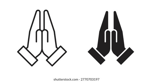 Pray icon template color editable. for graphic and web design.
