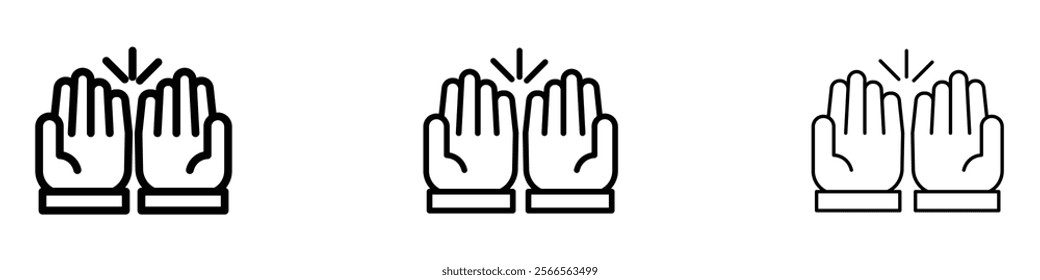 Pray icon in tree different line stroke sizes.