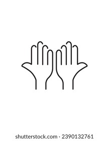 pray icon, vector best line icon.
