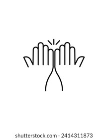 pray icon, vector best line icon.