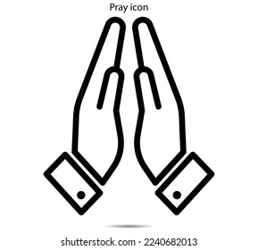 pray icon vector illustration graphic on background