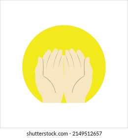 Pray icon vector illustration template web