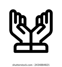 pray icon. vector line icon for your website, mobile, presentation, and logo design.