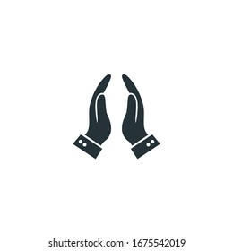 Beten Symbol Vektorillustration Zeichen einzeln für Grafik und Web-Design. Bettensymbol-Vorlagenfarbe bearbeitet auf weißem Hintergrund.