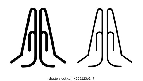 Pray Icons pack in outlined and flat versions
