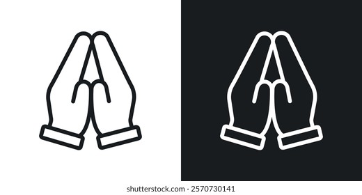 Pray icons set vectors on white background.