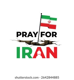 Pray for iran vector illustration.