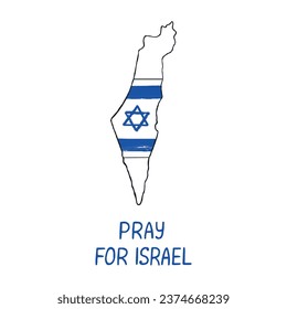 Pray for Israel. Hand drawn illustration