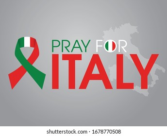 Pray For Italy  background -  support Italy corona virus