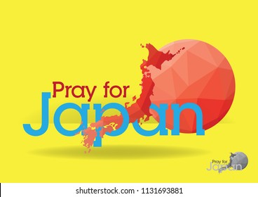 pray for japan logo concept, vector eps 10.