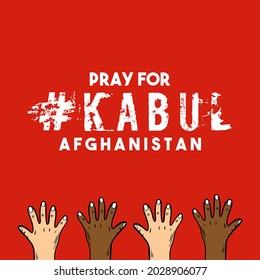 Pray for kabul afghanistan design vector