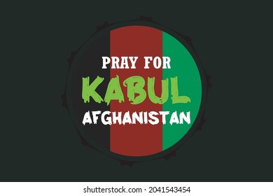 Pray Kabul Afghanistan Typography Text Vector Stock Vector (Royalty ...