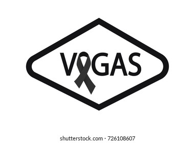 Pray for Las Vegas. Support for the victims of shooting in october first 2017. Vector.