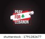 Pray for Lebanon. Pray for Beirut in dark background. Lebanon flag on dark background. Massive explosion on Beirut. concept of praying, mourn and humanity. pray for lebanon concept profile vector.