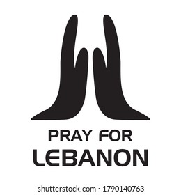 Pray for Lebanon. Beirut port blast. Vector
